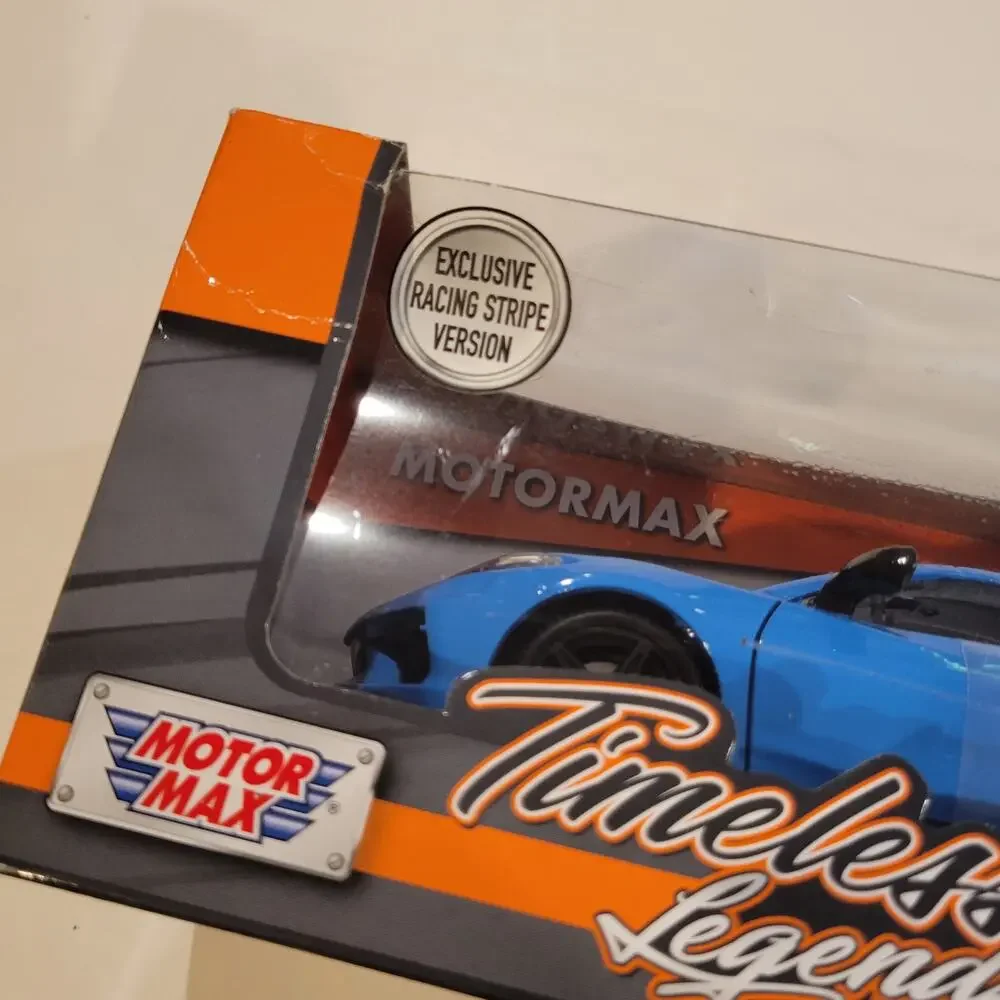 Motormax Timeless Legends 1:24 Corvette C8 Stingray 2020 Blue Diecast Car New